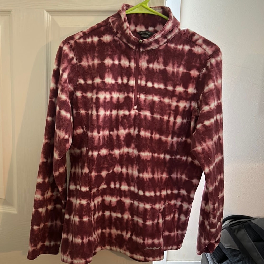 Eddie Bauer 1/4 zip long sleeve shirt.